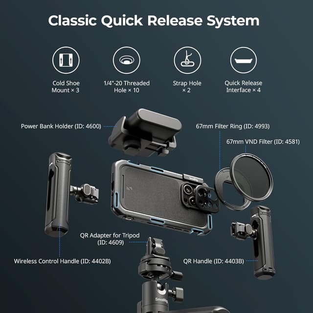 Thumbnail 2 de SMALLRIG 4828 Mobile Video Cage per iPhone 16 Pro