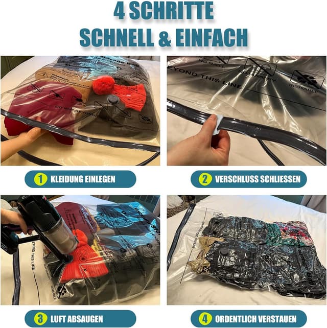 Thumbnail 5 de Accenter Vakuumbeutel 5er Set 3 Jumbo 100x80