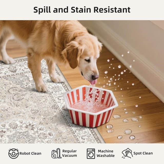 Thumbnail 1 de 3-piece washable kitchen rug set Beige 🏡