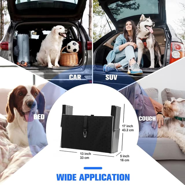 Detalle de Niubya Foldable Dog Steps & Pet Stairs (5 Steps) for Cars, SUVs, Trucks