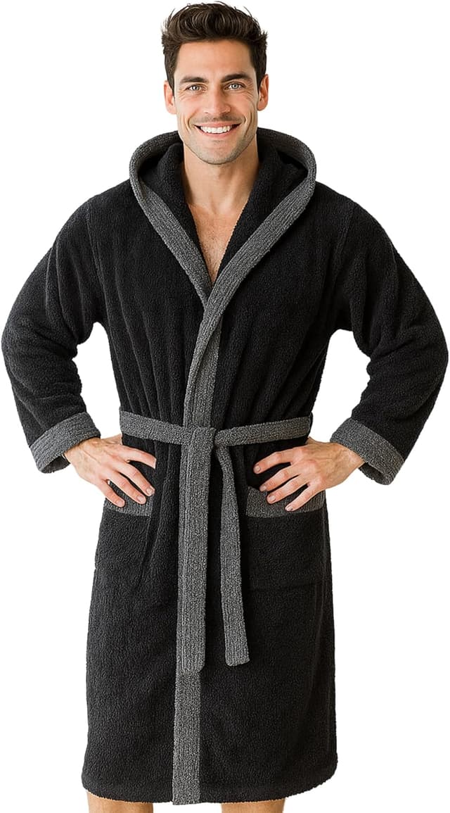 Imagen de Morgenstern Bademantel Herren Frottee 100% Baumwolle ⛱ en OfertitasTOP