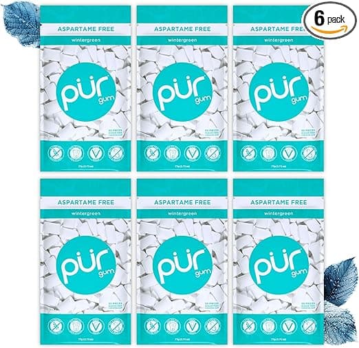 Imagen de PUR Gum Wintergreen 🍃 | Chicle Sin Azúcar, Xilitol, Vegano, 55 piezas en OfertitasTOP