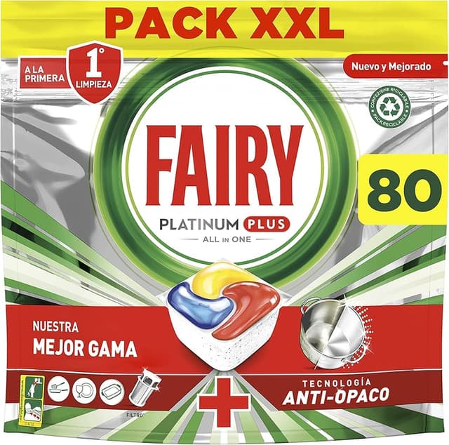 Thumbnail 6 de Fairy Platinum Plus Limón 88 cápsulas lavavajillas 🍽