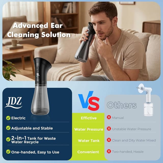 Detalle de Pulizia Orecchie JDZ 2000mAh con 12 testine