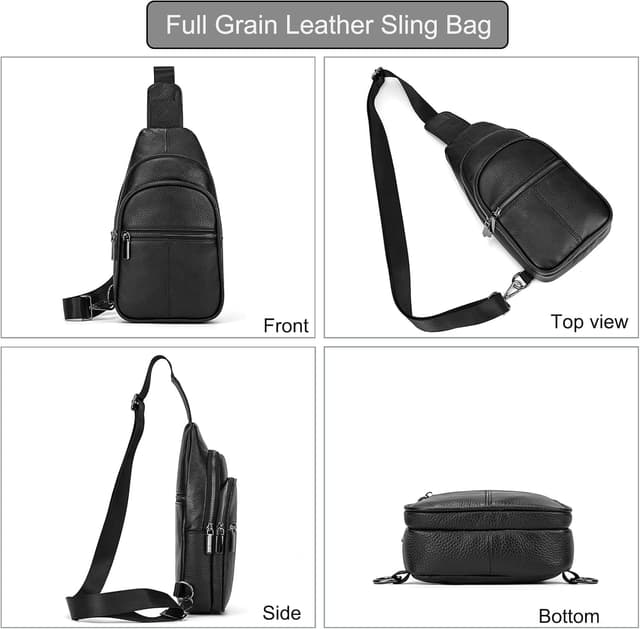 Detalle 2 de LUUFAN genuine leather chest bag 34 x 17 x 9 cm