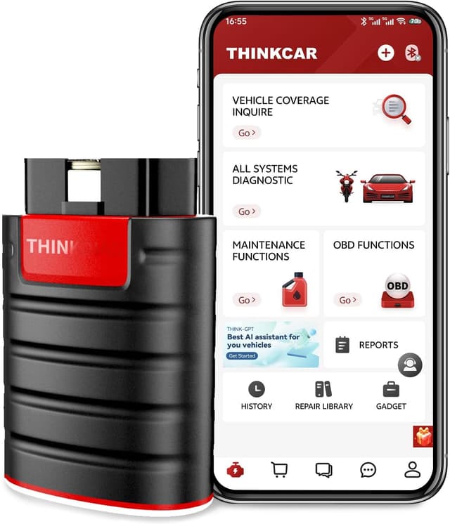 Detalle de Thinkdiag OBD2 Scanner Bluetooth (Full-System, Bidirectional, 15+ Reset/Calibration) for iOS & Android