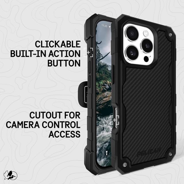 Detalle 2 de Pelican Shield iPhone 16 Pro Case Carbon