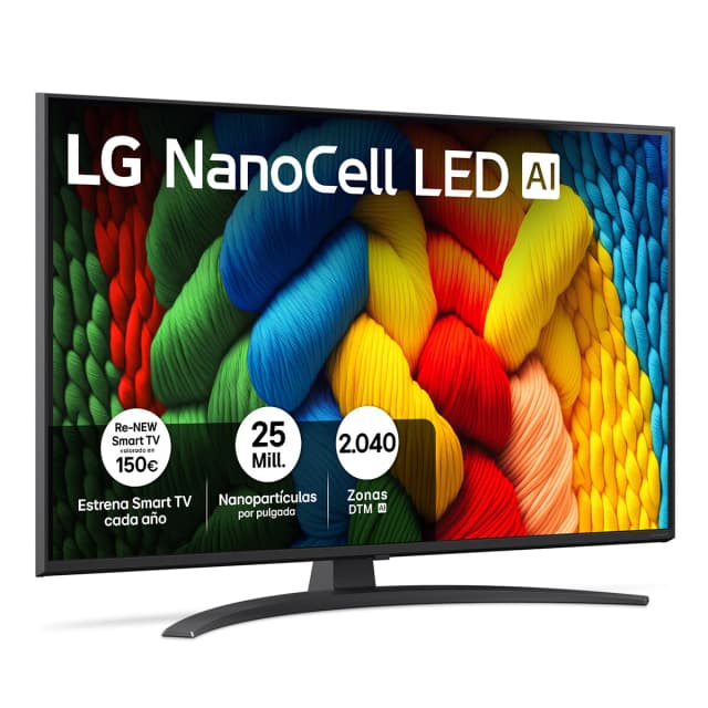 Detalle de LG 43NANO81A6A TV 4K NanoCell Reacondicionada