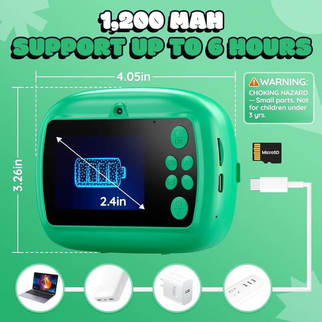 Detalle 2 de YOZISS Fotocamera istantanea 1080P HD