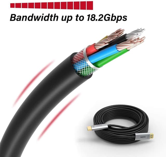 Thumbnail 3 de ATZEBE 15M Fibre Optic HDMI Cable