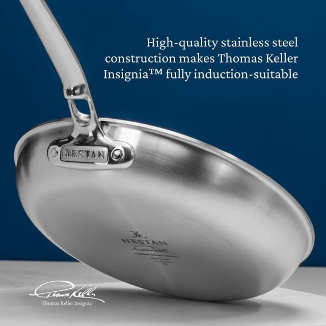 Detalle de Thomas Keller Insignia by Hestan Stainless Steel Frying Pan Set (8.5” & 11”) with TITUM Nonstick System
