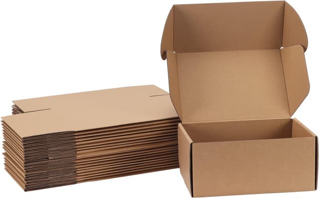 Detalle de 20 Pack HORLIMER Shipping Boxes (9x6x4 inches) Brown Corrugated Mail Boxes