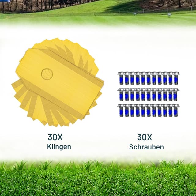 Detalle de HAUSPROFI 30x Titan-Ersatzklingen für Segway Navimow i105e & H-Serie (kompatibel mit i/H/X Modellen) – DIN EN 50636-2-107 geprüft