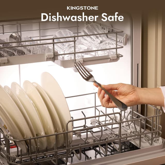 Thumbnail 6 de Kingstone 40 Piece Teardrop Silverware Set for 8