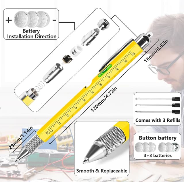 Thumbnail 4 de Chipate 9-in-1 Multi Tool Pen gift for him 🛠