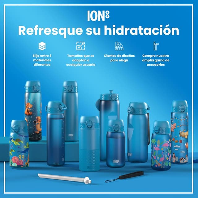 Thumbnail 7 de ion8 Botella Infantil 350ml 🦩 Sin BPA, Segura y Fácil de Limpiar