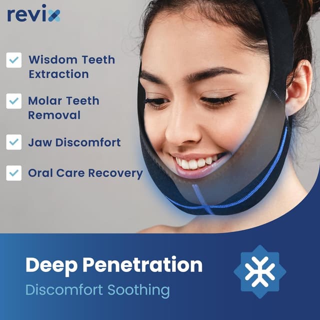 Thumbnail 3 de REVIX Wisdom Teeth Ice Pack Head Wrap with 4 Gel Packs 🩺