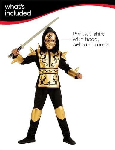 Detalle de Rubies Ninja Dragón Gold 3‑10 años 🎭