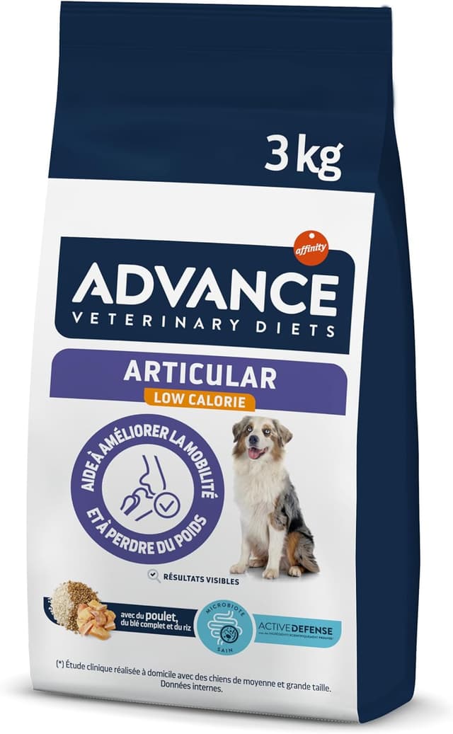 Detalle de Advance Veterinary Diets Articular Care Reduced Calorie – Croquettes pour chiens à problèmes articulaires (3 kg)