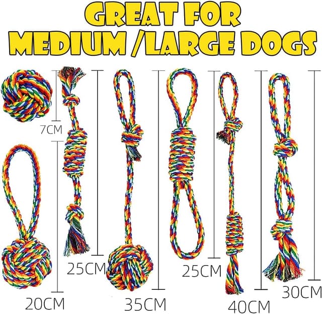 Detalle de Dog rope toy 7 pack for puppies