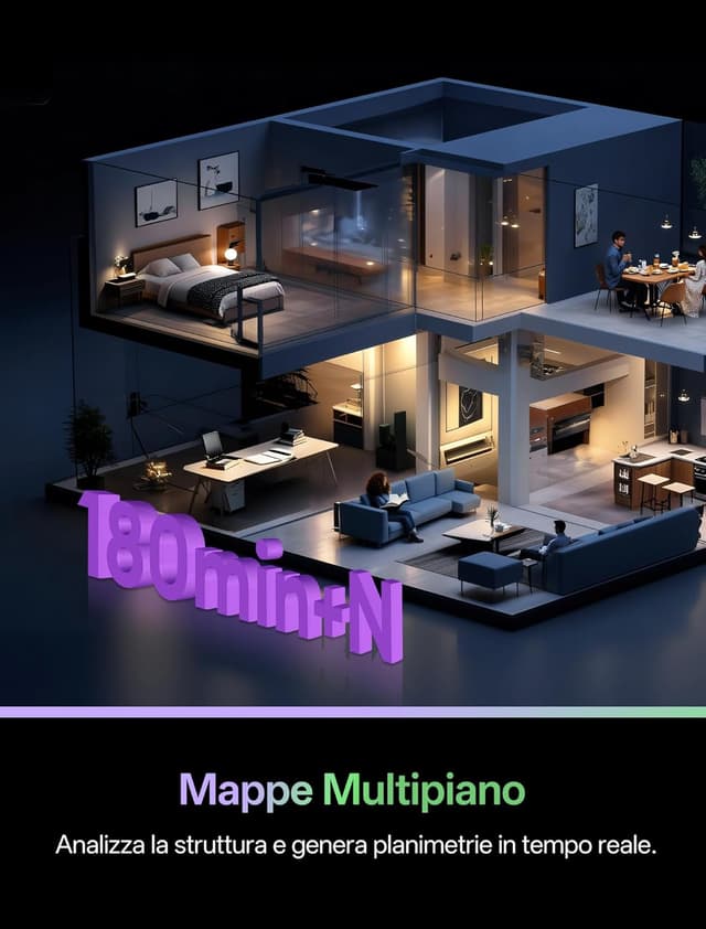 Detalle 2 de Vexilar W15 robot aspirapolvere lavapavimenti con mappatura LDS e svuotamento automatico senza sacco