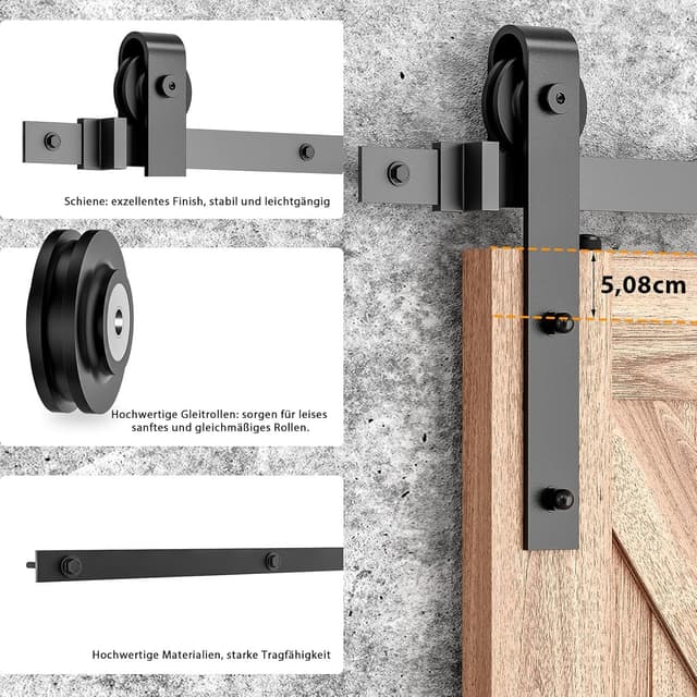 Thumbnail 6 de Schiebetürbeschlag Doppeltür 244 cm für Scheune