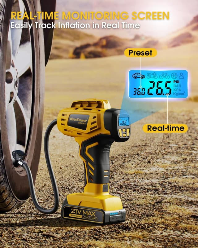 Thumbnail 2 de KeenPower Tire Inflator 160 PSI Portable Compressor
