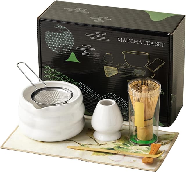 Detalle de Nwvuop Set of 7 Matcha Tea Set with Whisk and Bowl (White)
