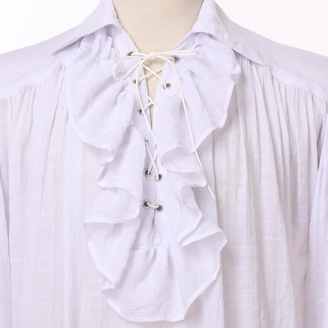 Detalle 2 de GRACEART Medieval Nordic & Pirate Renaissance Shirt (men’s or women’s) – lyocell gothic captain style