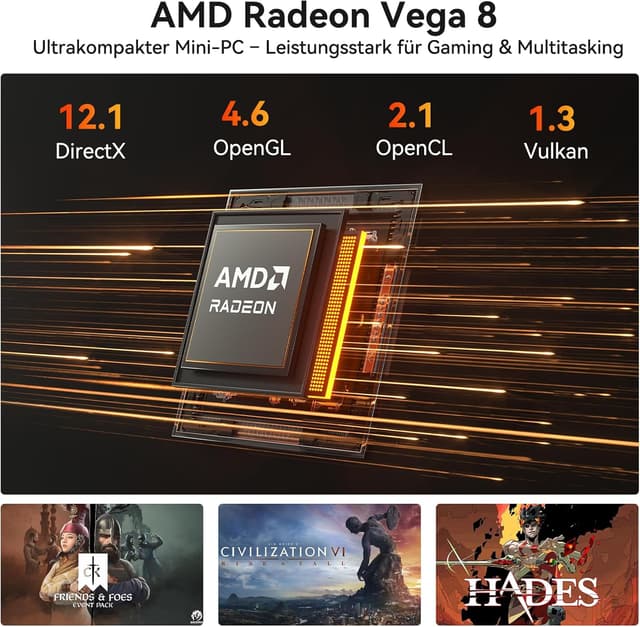 Thumbnail 3 de GEEKOM A5 Pro Mini PC Ryzen 5 7430U 1 TB SSD