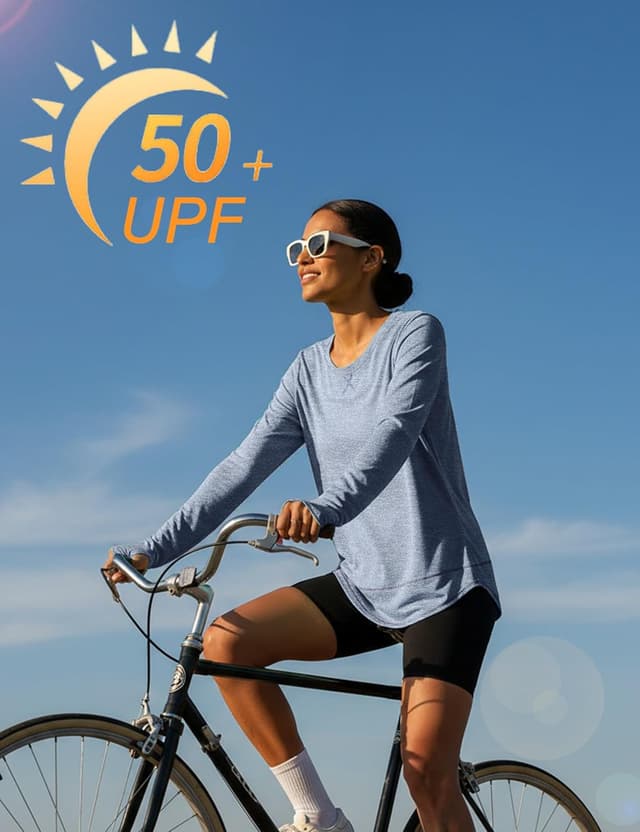 Detalle de Terecey T-shirt manches longues femme de sport (92% polyester, 8% élasthanne) col rond