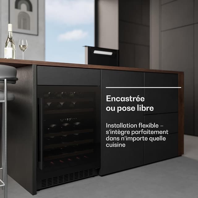 Detalle de Klarstein Velaire Cave à Vin 2 Zones 46 bouteilles encastrable ou pose libre