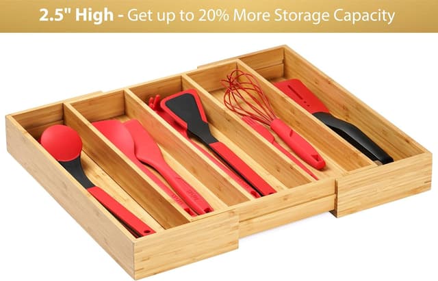 Detalle de UMILIFE Expandable Kitchen Drawer Organizer, 2.5-Inch