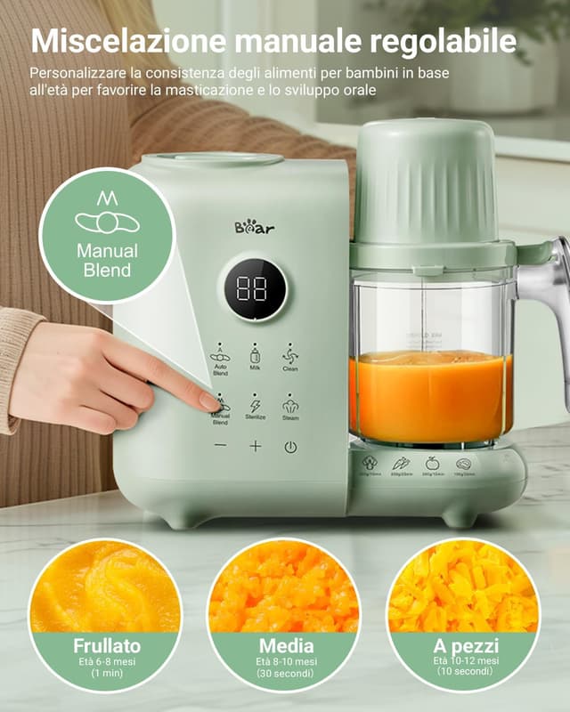 Detalle 1 de Bear Cuocere a vapore 6in1 per alimenti per bambini 🍲