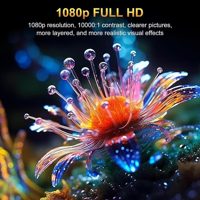 Detalle 2 de Pericat 4K Supported Native 1080P Portable Projector 📽