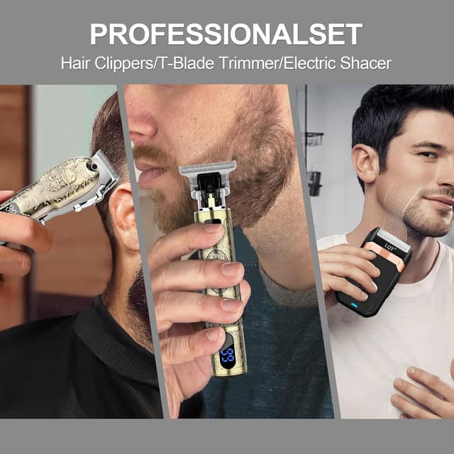 Thumbnail 4 de Hair Clippers Set Cordless Trimmer with LED Display
