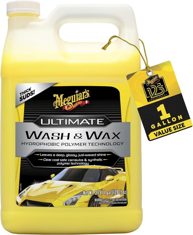 Detalle de Meguiar’s Ultimate Wash and Wax pH Neutral Car Wash Soap (Wash & Wax in One)