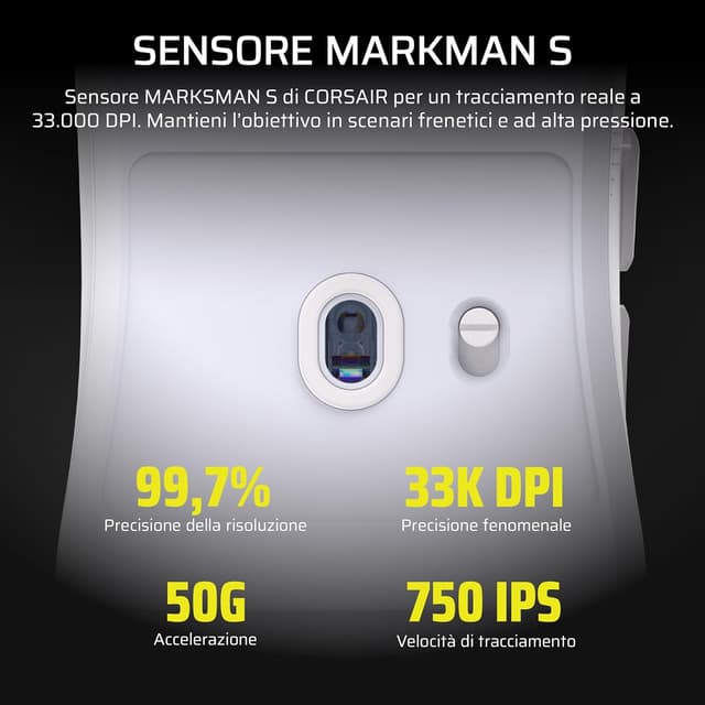 Thumbnail 5 de Corsair SABRE v2 PRO mouse gaming wireless 36g, 33.000 DPI