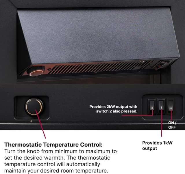 Thumbnail 5 de Dimplex Clement Optiflame 2kW electric fire