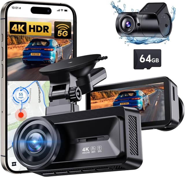 Detalle de COOLCRAZY N8 4K + 1080P Dual Dash Cam