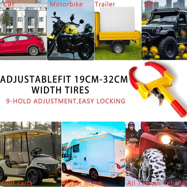 Thumbnail 6 de KEELYY Wegfahrsperre Radkralle 2 Schlüssel