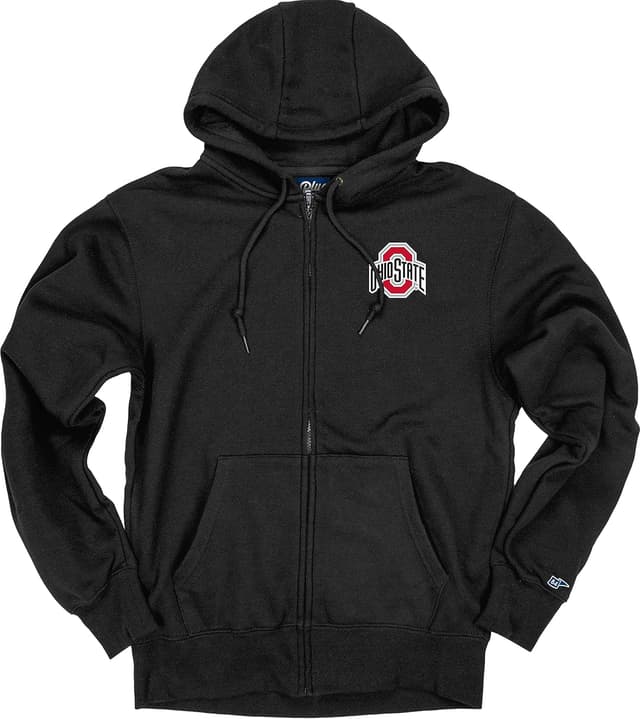 Detalle de Blue 84 NCAA Men’s Full Zip Hoodie Icon (Ohio State Buckeyes)