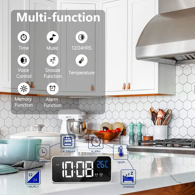 Detalle de LATEC Digitaler Wecker mit 5,6 Zoll LED