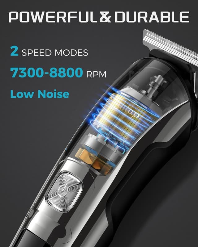 Detalle de Brightup Beard Trimmer for Men Electric Razor & Shaver Kit (Cordless, IPX7 Waterproof)