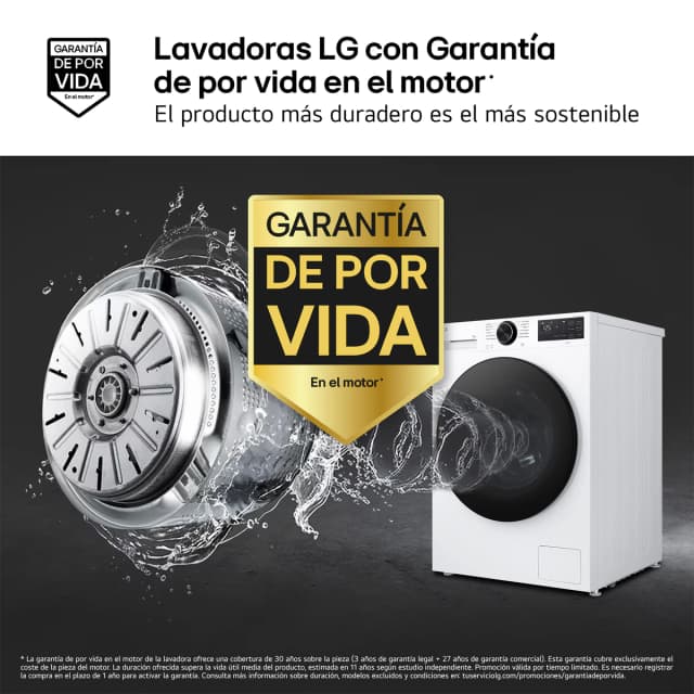 Detalle 2 de LG F4X5009TLB Lavadora 9 kg 1400 rpm