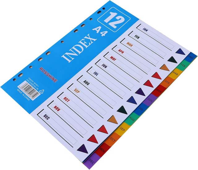 Detalle de A4 1-12 month dividers 10 pack