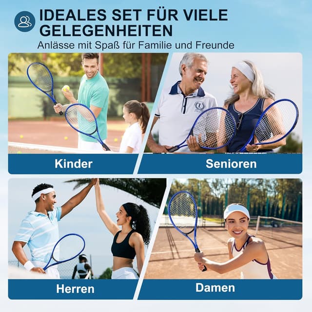 Thumbnail 4 de HIRALIY 27in Tennis Rackets Set