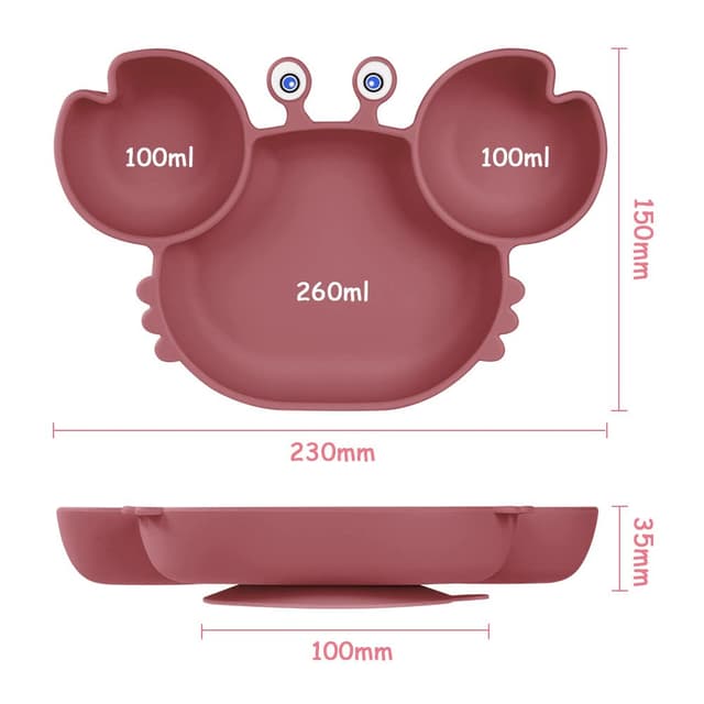 Detalle 2 de Vicloon Baby Teller Silikon 3 Fächer