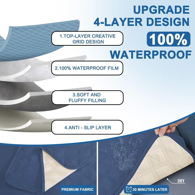 Detalle de YSTELLAA copridivano impermeabile 4 posti con braccioli, antiscivolo e antigraffio (cachi)