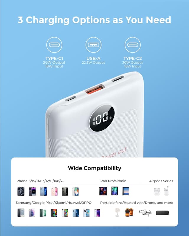 Thumbnail 6 de Power Bank 10000mAh Fast Charging PD QC 3.0